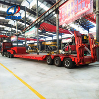 100 tonnes 3 lignes 6 axes bas lit remorque dolly 2 lignes 4 essieux 50 pieds remorque lowboy 60 t cometto lowboy semi-remorque indonésie