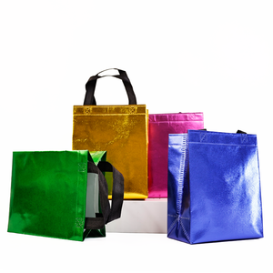 RTS Bulk Mixed Order Reusable Metallic Shiny Non Woven Tote Bag Packaging Non Woven Shopping Bag and Shoe Bag