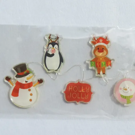 Customsized Christmas Decorative Custom Gel Clings TPR Lighting Jelly Window StickersLED Holiday Decoration