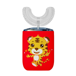 Creative Cartoon Travel Sonic Children ToothBrush 360 Degree Ultrasonic Whitening Child Baby Electric ToothBrush with Cup Holder
