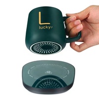 Nouveau cadeau café café chauffe tasse en céramique électrique 55 degrés caboteur Usb ensemble alimenté Portable chauffé électronique intelligent tasse plus chaud