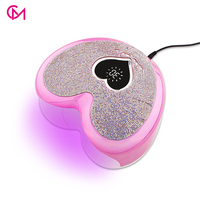 Lampe à ongles LED UV en forme de cœur de 96 W haute puissance, séchage rapide professionnel pour salon de manucure