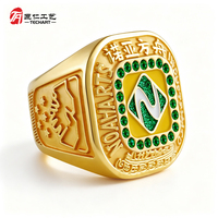 Bagues de champion personnalisées pour cérémonie de remise de prix, bague de championnat sportif, artisanat en métal doré.