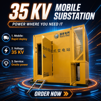 Poste de transformateur compact mobile préfabriqué triphasé 35 kV de type boîtier 630 kVA-3000 kVA pour installation solaire extérieure