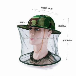 Chapeau de protection anti-insectes en maille camouflage ultraléger pour le <span class=keywords><strong>camping</strong></span> en plein air, chapeau de protection pour la tête et le visage, chapeau moustiquaire de jardin camouflage - Product Image 4