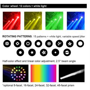 工場直販 ステージライト 230W 7R ビーム ムービングヘッドライト RGBW <span class=keywords><strong>LED</strong></span>ストリップ 15ゴボ 12色 DMX512 バー ナイトクラブ 結婚式 DJ ディスコ - Product Image 3