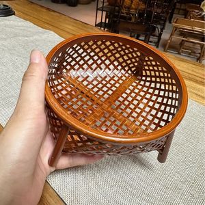 <b>Bamboo</b> Woven Storage Basket Round Large Size 18x8 For Kitchen Food <b>Container</b> Standing Type - Product Image 2