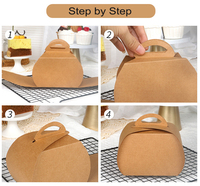 Boîtes à gâteaux personnalisées, boîtes à tartes, boîtes à desserts, boîtes à emporter, emballage en carton avec poignée, vernissage, recyclable, faible MOQ, mini emballages