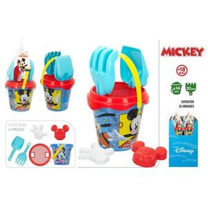 Set Secchiello da Spiaggia Mickey per Bambini 14cm con 3 Accessori per Giochi di Sabbia, Nessun Assemblaggio Necessario - Product Image 1