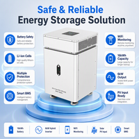 Système de Stockage d'Énergie Mobile Tout-en-un 6kW 16kWh avec Roues, Inverseur Solaire Hors Réseau, Batterie et WiFi pour la Maison, Transportable Partout