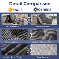 Matelas pliable à trois volets, matelas pliable de 6 pouces, matelas en mousse pleine, canapé-lit pliable, surmatelas pour lit d'appoint, lit de camping portable