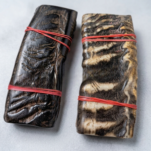 Empuñaduras de Cuchillo de Cuerno de Oveja Grandes Hechas a Mano de Alta Calidad, Pulidas, Naturales, Estilo Antiguo, Material Orgánico, Tacto Real, Arte - Product Image 1