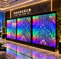 Mur d'eau à bulles LED en acrylique personnalisé, écran de séparation intérieur, décoration de hall d'hôtel, mur d'eau à bulles décoratif commercial