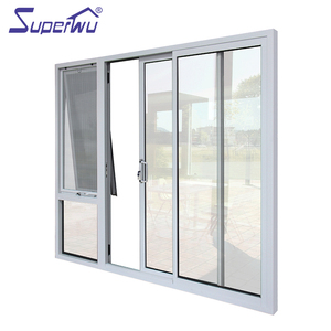 AS2047 zertifizierte australische Standard-Schiebetüren Aluminium-Schiebetür aus doppelt gehärtetem Glas mit Markisen fenster für Ketten wickler - Product Image 2