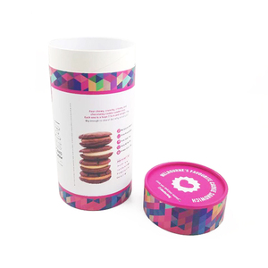 Food paper tube packaging food grade cardboard cylinder container for cookies bakery round box packaging