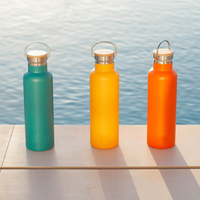 Bouteille d'eau en acier inoxydable isolée personnalisée de 350ml 600ml 750ml 1000ml Bouteille avec nom personnalisé