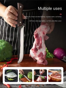 Cuchillo de Cocina Comercial de Acero Inoxidable Forjado <span class=keywords><strong>para</strong></span> <span class=keywords><strong>Cortar</strong></span> Carne y Sandía, Cuchillo de Chef de Larga Duración, Especial <span class=keywords><strong>para</strong></span> Barbacoa y Jamón - Product Image 3