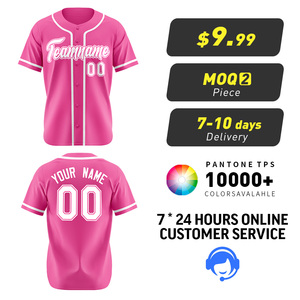 Chemise de baseball unisexe classique pour adultes avec logo brodé personnalisable, respirante, grande taille, 100% polyester - Product Image 2