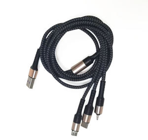 3in1 Loại-C 3A sạc nhanh nylon bện cáp dữ liệu 1.2m chiều dài phù hợp với tất cả các loại điện thoại di động điện tử Sản phẩm bán chạy nhất - Product Image 3