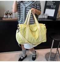 Sac de sport compact DICHOS en nylon avec fermeture éclair, résistant à l'eau, pour le transport à la main ou à l'épaule, sac de voyage portable et réglable