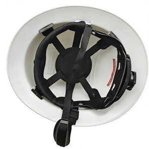 Casco de Seguridad Blanco de Ala Completa, Ventilado, de HDPE, con Suspensión de 6 Puntos para Minería y Construcción - Product Image 4