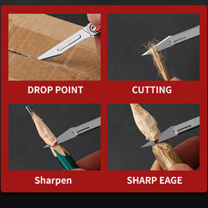 #11 شفرات قابلة للاستبدال قابلة للطي مشرط الفولاذ المقاوم للصدأ EDC في الهواء الطلق تفريغ سكين جيب فائدة - Product Image 6