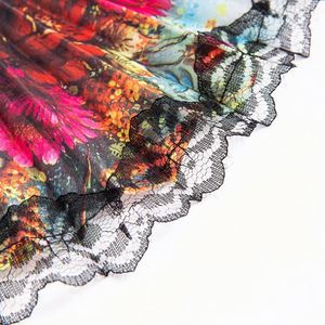 Abanico Plegable Personalizado con Marco de Bambú, Tela de Encaje Blanco Grueso, Portátil, para Bodas, Fiestas, Festivales, Decoración, Pintura - Product Image 2