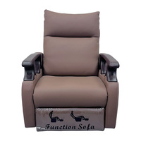 Juego de Sofás de Cuero Sintético Eléctrico - Sofá Reclinable Convertible Moderno para Hospital y Sala de Estar