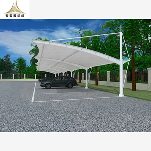 Cocheras Impermeables con Estructura de Membrana Tensada de Acero Q235, PVDF y PTFE, <span class=keywords><strong>Precio</strong></span> de Fábrica, <span class=keywords><strong>para</strong></span> Estacionamiento de Autos - Product Image 6