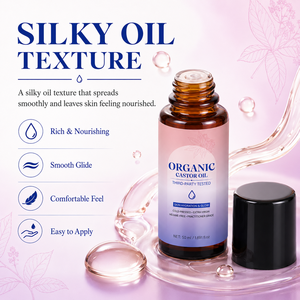 Aceite <span class=keywords><strong>de</strong></span> Ricino Orgánico Natural Prensado en Frío, Hidratante, Reparador <span class=keywords><strong>de</strong></span> <span class=keywords><strong>la</strong></span> Barrera Cutánea, Suavizante, con Aceite <span class=keywords><strong>de</strong></span> <span class=keywords><strong>Rosa</strong></span> <span class=keywords><strong>Mosqueta</strong></span> y Cuarzo <span class=keywords><strong>Rosa</strong></span>, 50 ml - Product Image 6