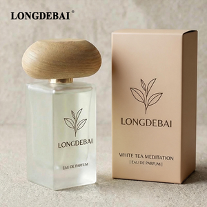 Custom rectangle <b>empty</b> crimp Perfume Glass <b>Bottle</b> 30ml 50ml 100ml frosted clear Perfume <b>Bottle</b> with box - Product Image 1