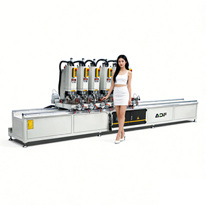 Máquina perforadora de 6 cabezales con múltiples husillos y control PLC para perfiles de PVC/UPVC, puertas, ventanas y muros cortina de alta calidad - Product Image 1