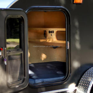 Piccolo Camper a goccia con rimorchio da campeggio <span class=keywords><strong>tenda</strong></span> leggero caravan rimorchio Camper alluminio 750kg - Product Image 5