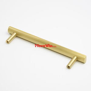 Manopola a conchiglia in ottone massiccio semplice cassetto armadio nordico a foro singolo porta porta in oro moderna maniglia a trazione - Product Image 1