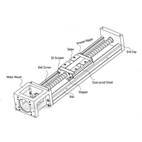 Module linéaire série KK, actionneur linéaire à vis à billes, moteur haute précision, type direct, robot mono-axe pour l'automatisation