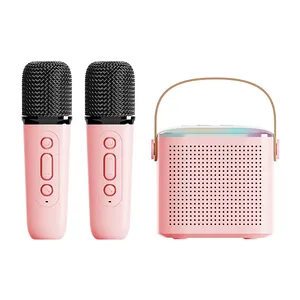 Kids Karaoke Machine Wireless Portable Bluetooth Speaker Stereo Family KTV Audio Integrated Microphone K Song with led lights