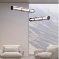 Nouvelle Lampe de Sol en Verre Design pour Salon, Chambre à Coucher, Table de Chevet, Longue Suspension de Salle à Manger, Lustre LED Style Tchèque Milan Exposition