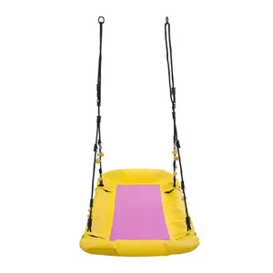 Best selling boat type baby indoor Rectangular swing garden chairs nest swing With Pillow toys doll swing