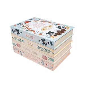 Customized Logo Luxury Grey Hard Case Board Packaging Book Shape Rigid Cardboard Gift Boxes