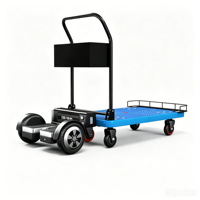 Carro de Herramientas Eléctrico Plegable Comercial B2B, Capacidad de Carga de 200 kg, Carro de 4 Ruedas con Autoequilibrio, OEM para Uso en Almacenes