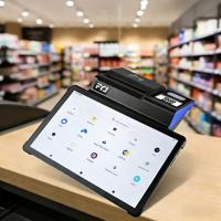 FYJ F1-T1 Caja Registradora POS Confiable, Impresora Térmica Inteligente Económica Personalizada, Escáner de Código de Barras, Tableta POS