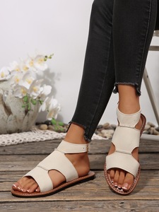 Women <b>Summer</b> New Hollow Out Flat Slip On Sandals Casual Outdoor Plus Size Beach <b>Ladies</b> Footwear - Product Image 5