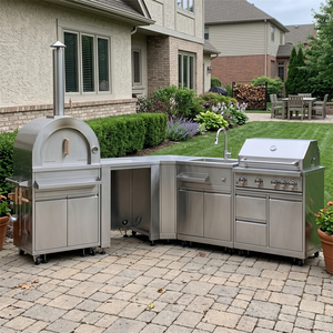 OEM / ODM Outdoor-Küchengeräte Wasserdicht für Terrasse Modulare Edelstahl-Outdoor-Küchenschränke Langlebig und Robust - Product Image 1