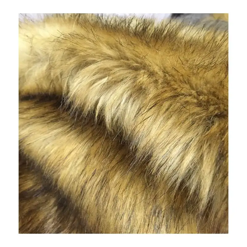 Long Pile Artificial Jacquard fake fur parka fabric