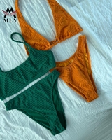Custom Logo Designer Merk Badmode 2-delige Bikini Badmode Badkleding Badpak Vrouwen
