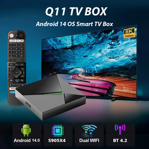 BOXPUT Q11 <span class=keywords><strong>Smart</strong></span> TV Box Android 14 S905X4 4GB 32GB 1000M AV1 BT4.2 8K 2.4GHz/5GHz Wifi Dual USB Set Top Box Reproductor Multimedia OTT - Product Image 2