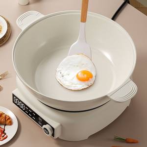 Novo Produto Fogão Elétrico Dividir Frigideira Elétrica Panela Quente Elétrica Tampa De Vidro Temperado - Product Image 6