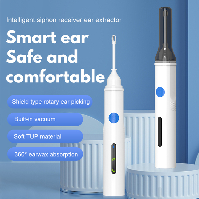 Smart and Comfortable Electric Ear Wax Removal Tool with Camera Intelligent Siphon Receiver Extractor Safe for Ears