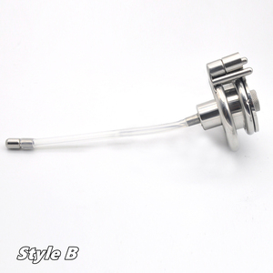 Alat kesucian pria baja tahan karat kandang sederhana terbalik dengan kateter yang dapat dilepas untuk produk seks pria - Product Image 5