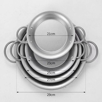 MIXWARES Plaque de cuisson antiadhésive en acier inoxydable, fond plat épaissi, double poignée, compatible four, pour fruits de mer, riz et poulet